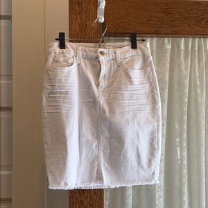 7 For All Mankind White Pencil Skirt